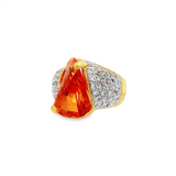 JT ESTATE Yellow Gold Overlay Contemporary Ring