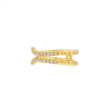 14K Yellow Gold Enhancer Natural Diamonds Band
