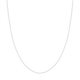 14K White Gold 20 Inches Diamond Cut Cable Chain