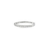 14K White Gold Lab Grown Diamond French Pavé Classic Band