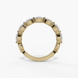 14K Yellow Gold Modern Natural Diamonds Band
