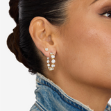 18K Yellow Gold Overlay "She's An Icon" 25Mm Inside Out Hoops