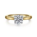 14K Yellow And White Gold 'Michelle' Round Diamond Engagement Ring