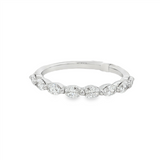 14K White Gold Modern Natural Diamonds Band