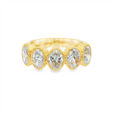 14K Yellow Gold Lab Grown Diamonds Contemporary Band
