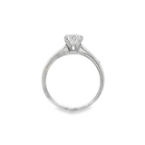 JT ESTATE Platinum 0.70Ct Round Natural Diamond Contemporary Engagement Ring