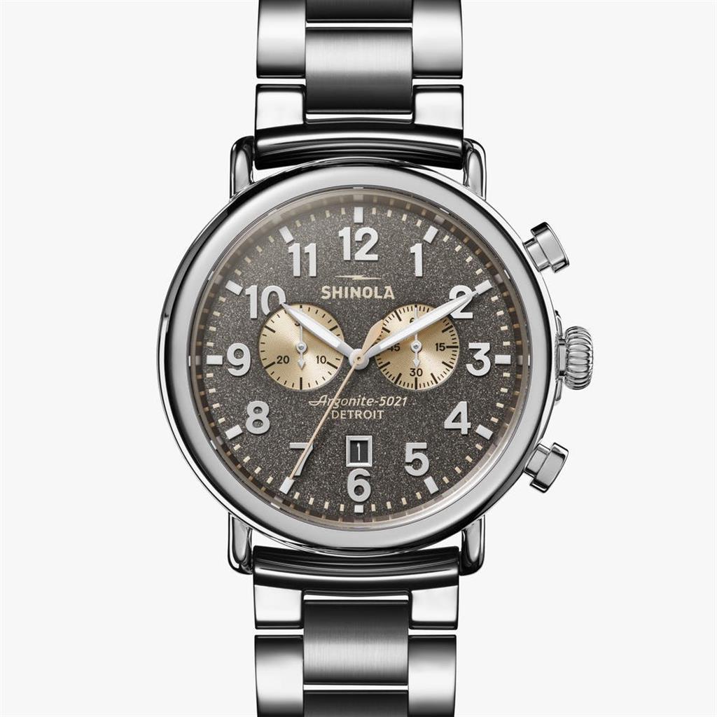 The men's chronograph watch on a white background.