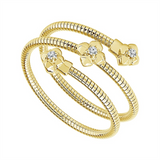 Titanium And 14K Yellow Gold Flexie Diamond Ring