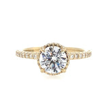14K Yellow Gold 'Senne' Hidden Halo Round Diamond Engagement Ring