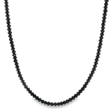 14K Yellow Gold Beaded Black Diamond Necklace