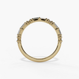 14K Yellow Gold Baguette Natural Diamonds Band