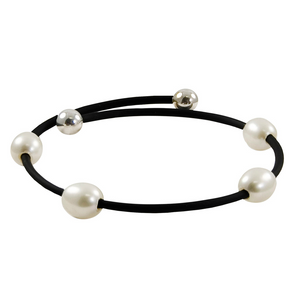 Sterling Silver 'Off The Cuff' Freshwater Pearl Bracelet