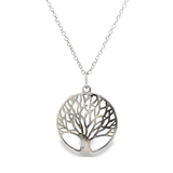 JT ESTATE Sterling Silver Tree Medallion Pendant
