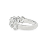 18K White Gold Bold Diamond Anniversary Natural Diamonds Band