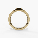 14K Yellow Gold Contemporary Natural Diamonds Band