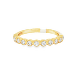 14K Yellow Gold Contemporary Natural Diamonds Band