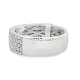 14K White Gold Half Anniversary Natural Diamonds Band