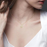10K Yellow Gold Natural Diamonds Initial J Pendant