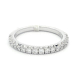 14K White Gold Classic Natural Diamonds Band