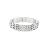 14K White Gold Classic Natural Diamonds Band