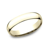 14K Yellow Gold 4mm Super Light Comfort Fit Wedding Band