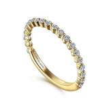 14K Yellow Gold Modern Natural Diamonds Band