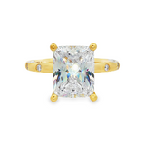 14K Yellow Gold Sedona Contemporary Radiant Natural Diamonds Engagement Ring