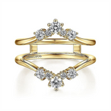 14K Yellow Gold 'Starlight' Enhancer Natural Diamond Band