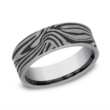 Gray Tantalum ‘The Lava Lamp’ 7mm European Comfort Fit Wedding Band