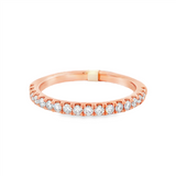 14K Rose Gold Classic Natural Diamonds Band