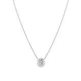 14K White Gold Lab Grown Diamonds Solitaire Necklace