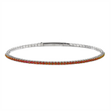 Sterling Silver July Birthstone Flex Bracelet