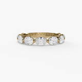 14K Yellow Gold Modern Natural Diamonds Band