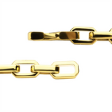 8Mm Polished Finish 18K Yellow Gold IP Steel Paperclip Chain Bracelet