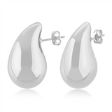 Sterling Silver Medium Tear Drop Stud Earring