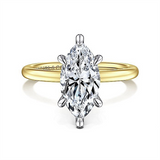 14K Yellow And White 'Cari' Hidden Halo Marquise Diamond Engagement Ring