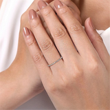14K Rose Gold Modern Natural Diamonds Band