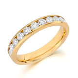 14K Yellow Gold Classic Natural Diamond Band