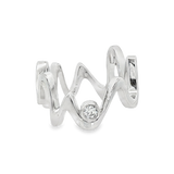 18K White Gold Tiffany & Co. Zig Zag Natural Diamonds Ring