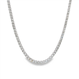 14K White Gold Lab Grown Diamonds Tennis Necklace