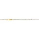 14K Yellow And White Gold 18 Inch Adjustable Pin Chain