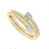 14K Yellow Gold Flexie Natural Diamonds Ring