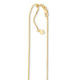 14K Yellow Gold 22 Inches Adjustable Box Chain