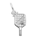 Sterling Silver Lettered Pickleball Paddle