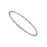 14K White Gold Natural Diamonds Flex Bracelet