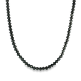 14K White Gold Beaded Diamond Necklace