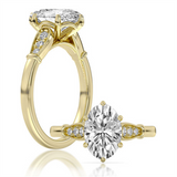 14K Yellow Gold 2.51Ct Oval Lab Grown Diamonds Classic Engagement Ring