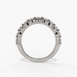 14K White Gold Contemporary Natural Diamonds Band