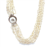 JT ESTATE  14K Yellow Gold Pearl Choker Length Necklace