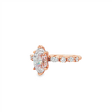 14K Rose Gold 'Juliet' Hidden Halo Marquise Natural Diamonds Engagement Ring